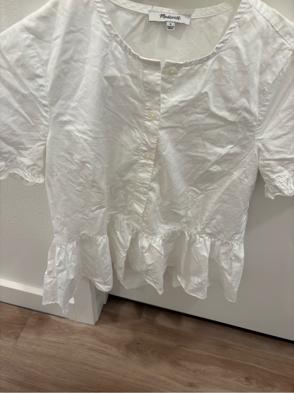 Madewell Studio Ruffle-Hem Top - Picture 2 of 9